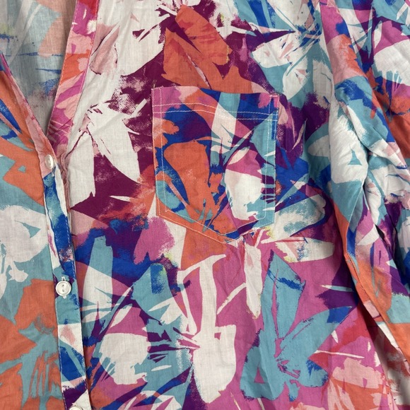 Miraclesuit Tunic Cover Up Shirt Womens Size XL Button Front Sheer Resort Travel - Picture 5 of 10